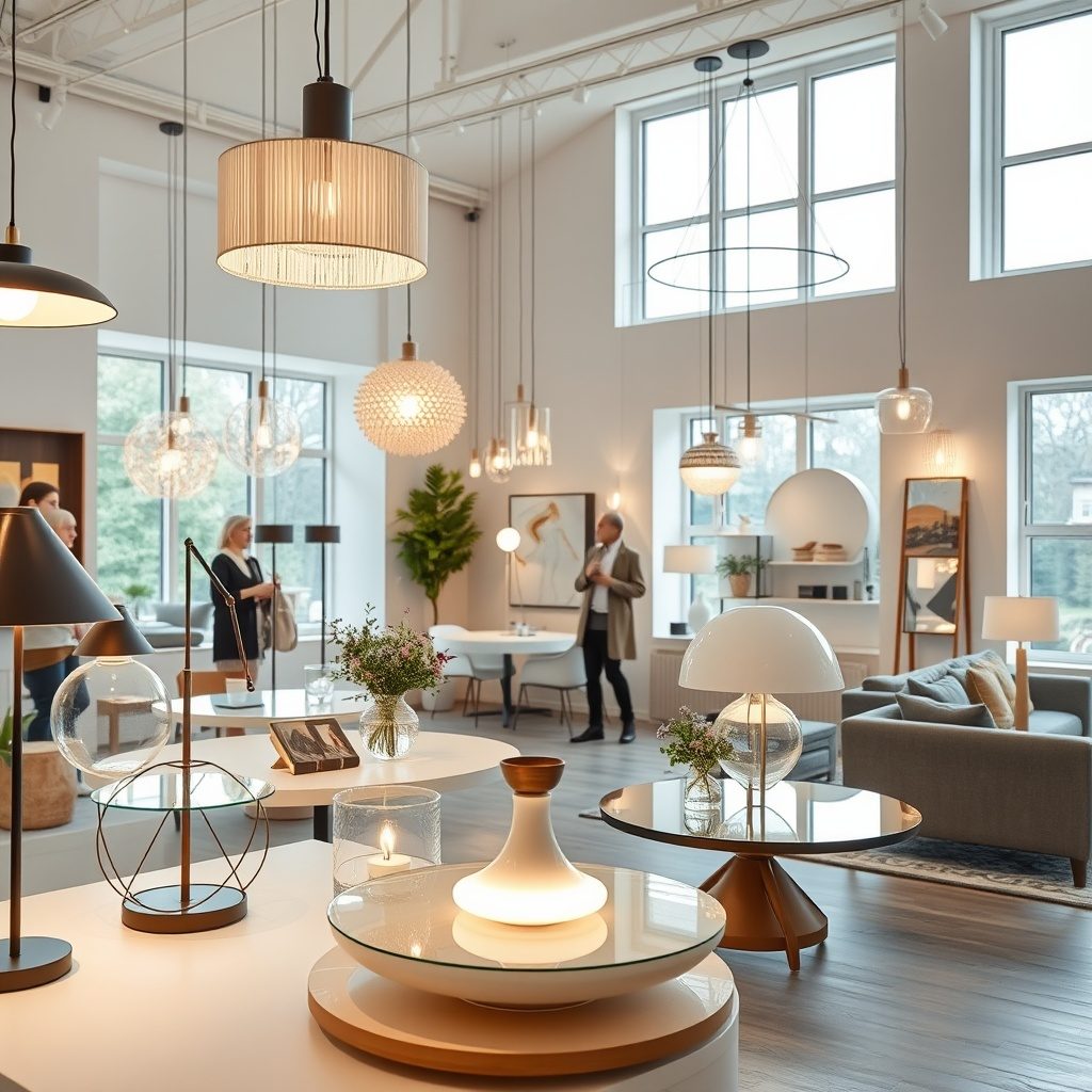 Brightly lit home showcasing various lighting fixtures
